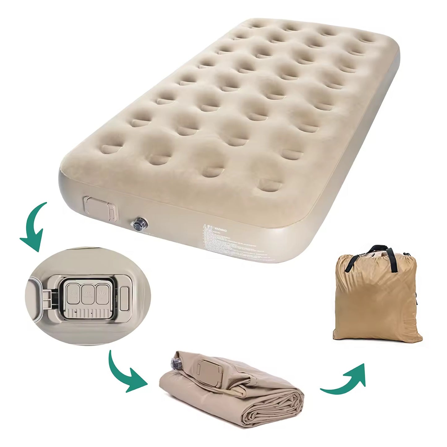 Matelas gonflable épaisseur 35 pompe intégrée