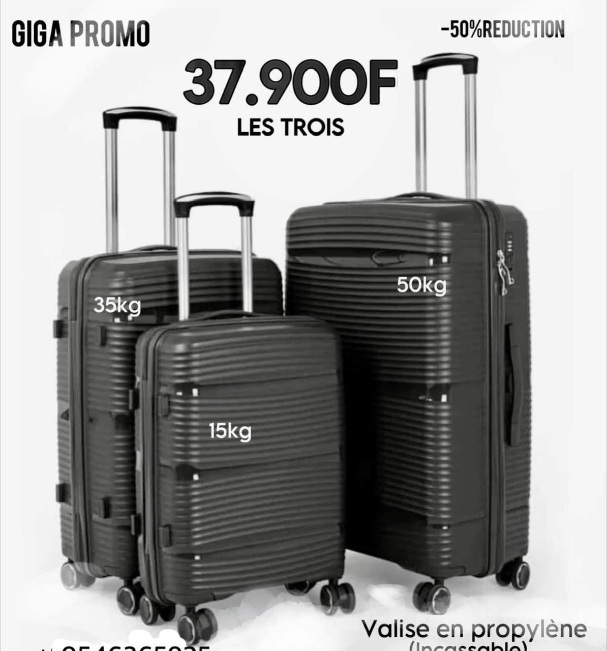 Valise incassable importé de l’italie de luxe.