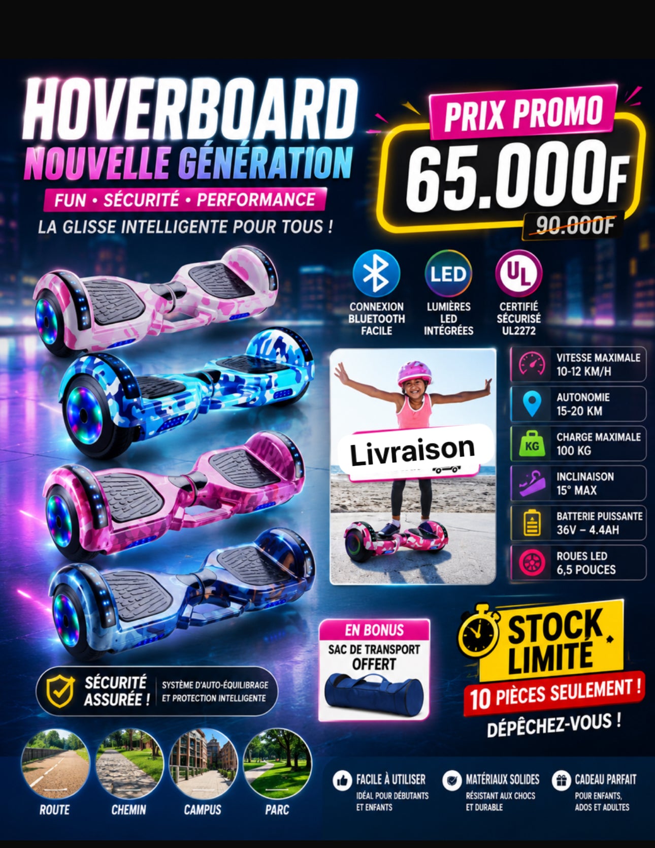 Nouveau hoverboard de qualité