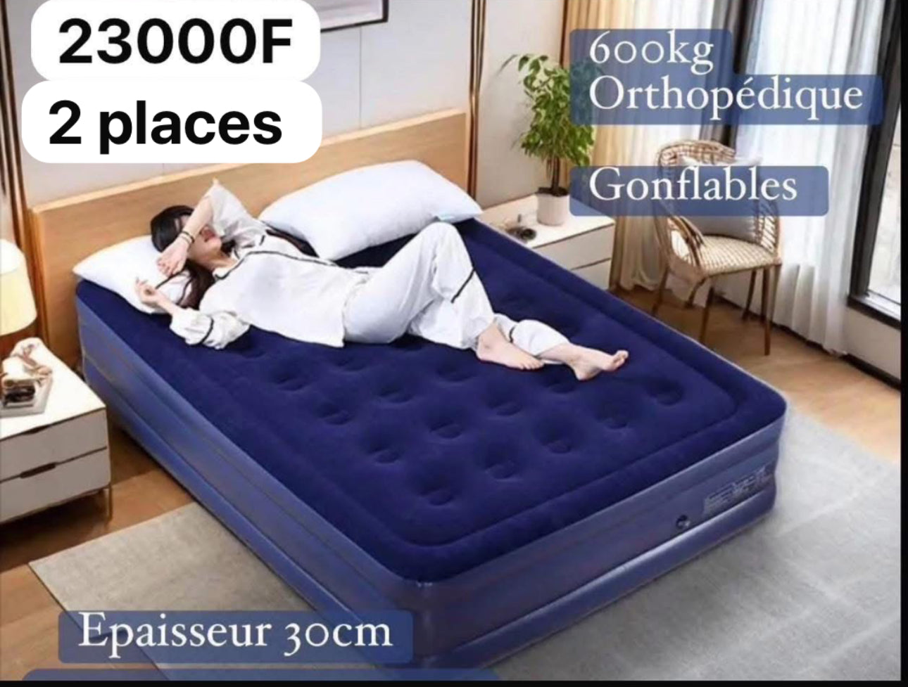 Matelas gonflable épaisseur 30cm