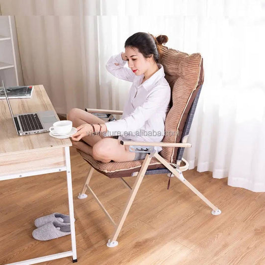 Chaise pliante avec pose pied