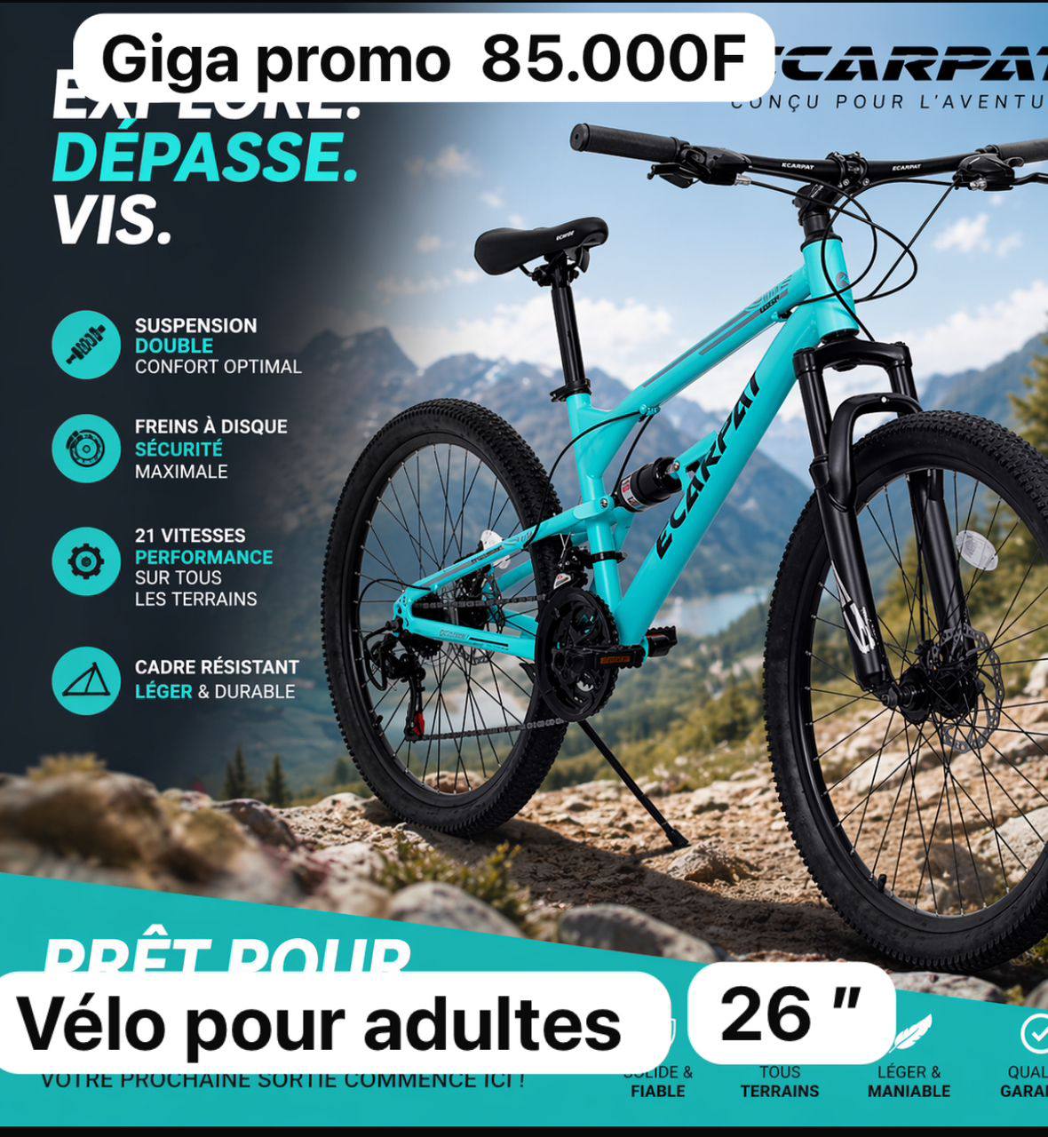 Découvrez le vélo adulte 26” conçu pour les aventuriers modernes !