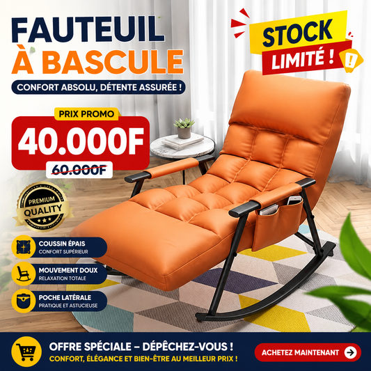 Fauteuil à bascule très confortable