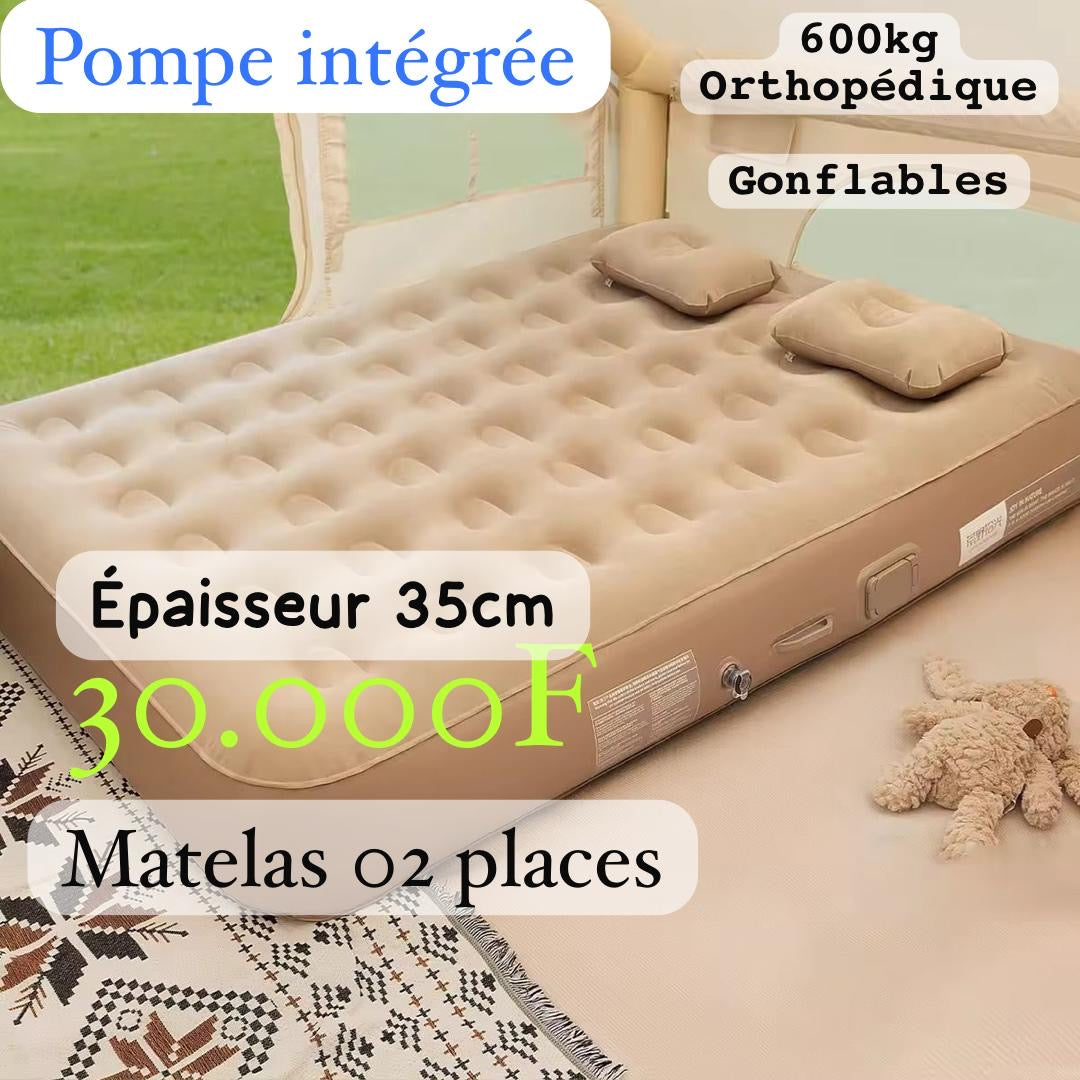Matelas gonflable épaisseur 35 pompe intégrée