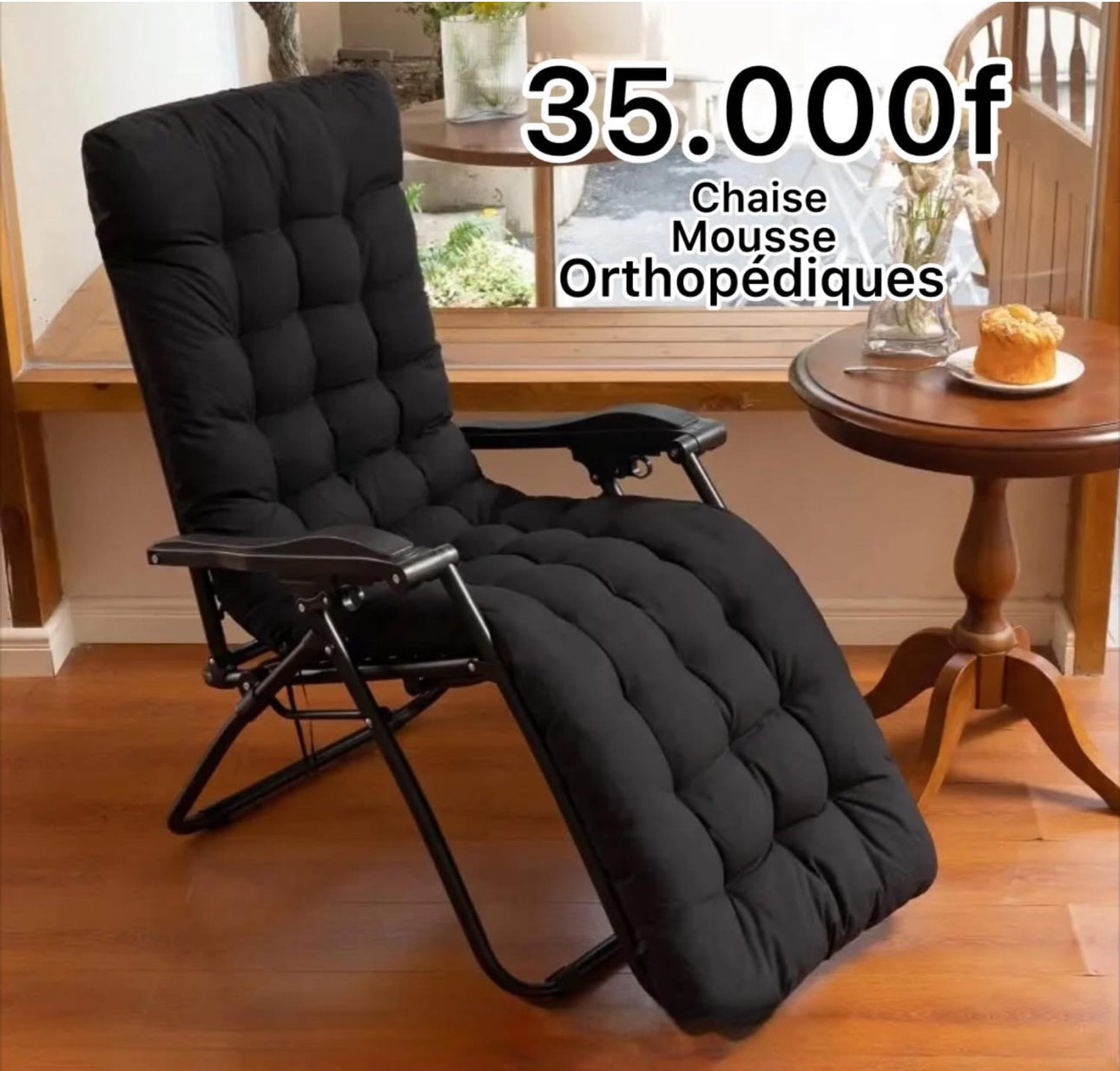 Chaise pliante orthopédiques confort.
